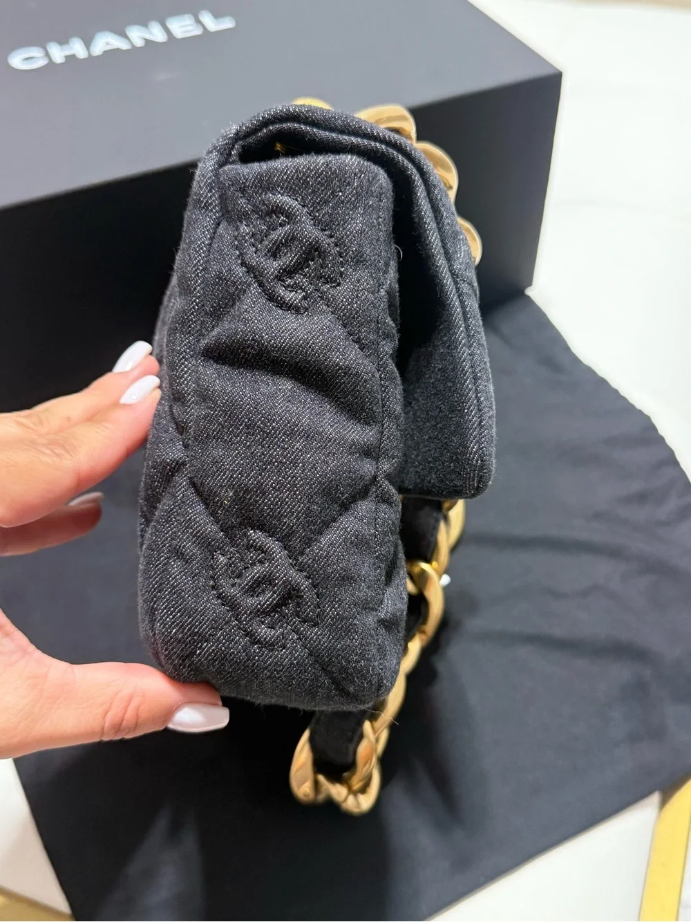 Chanel Black Denim